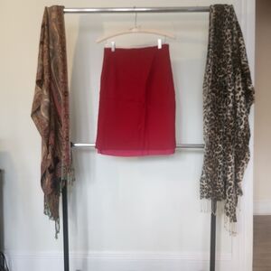 Jones New York Vibrant Red Pencil Skirt